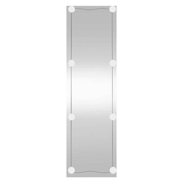 Стенно огледало с LED лампи 30x100 см стъкло правоъгълно