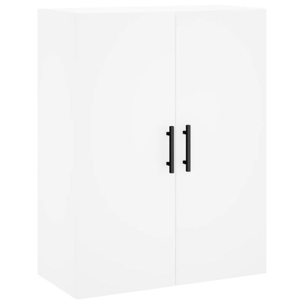 Стенни шкафове, 2 бр, бели, 69,5x34x90 см