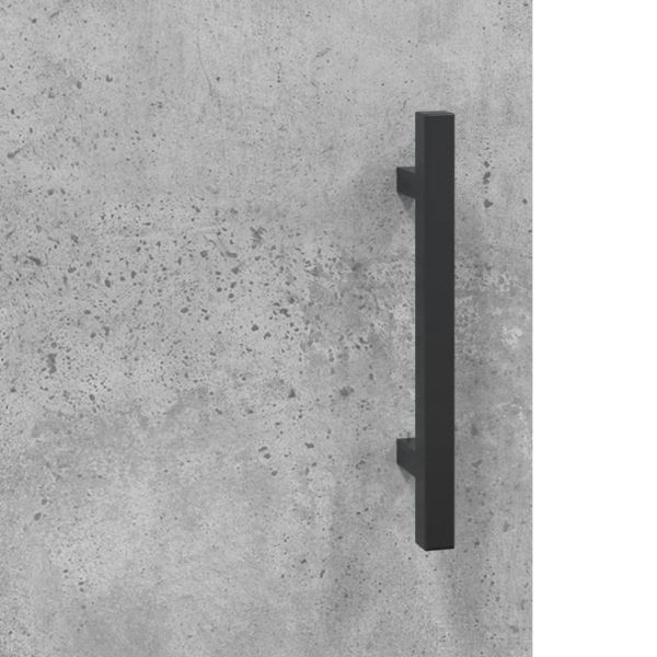 Висок шкаф, бетонно сив, 69,5x34x180 см, инженерно дърво