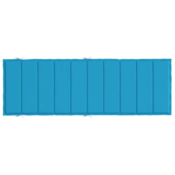Шалте за шезлонг, синьо, 186x58x4 см, Оксфорд плат