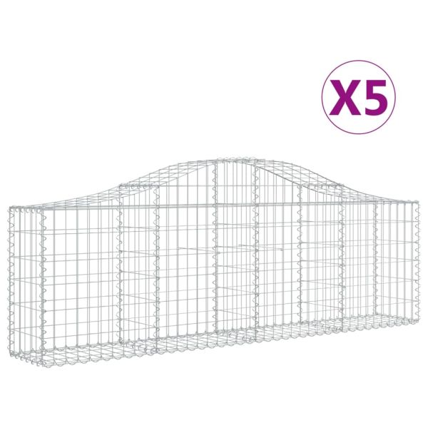 Габионни кошници арка 5 бр 200x30x60/80 см поцинковано желязо