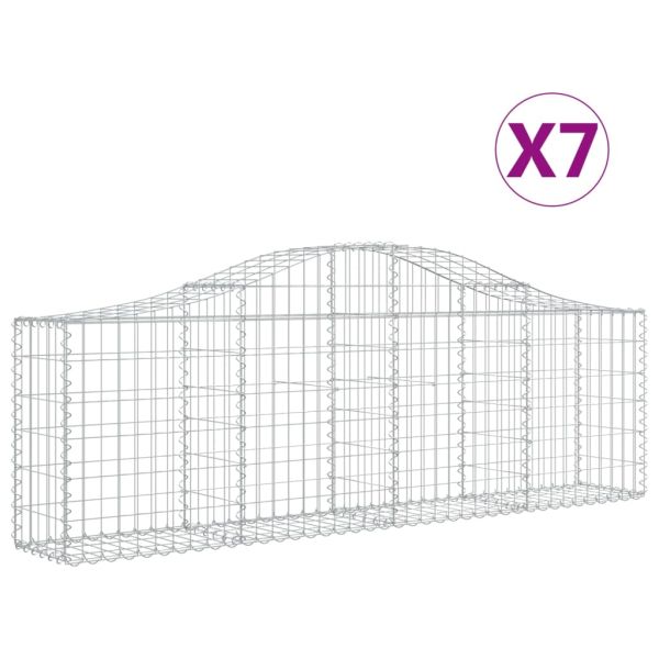 Габионни кошници арка 7 бр 200x30x60/80 см поцинковано желязо