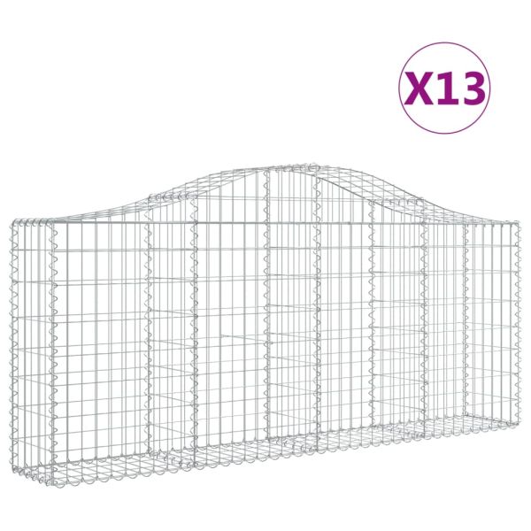 Габионни кошници арка 13 бр 200x30x80/100 см поцинковано желязо