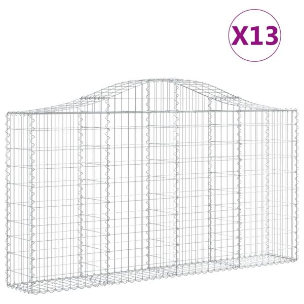 Габионни кошници арка 13 бр 200x30x100/120см поцинковано желязо