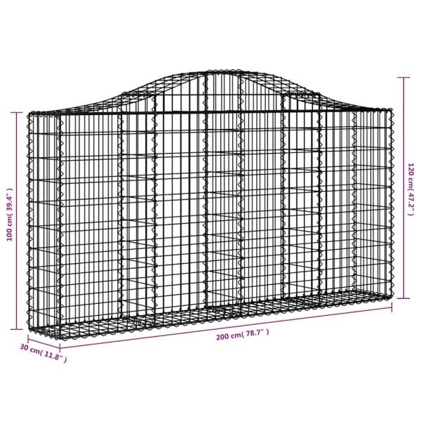 Габионни кошници арка 13 бр 200x30x100/120см поцинковано желязо