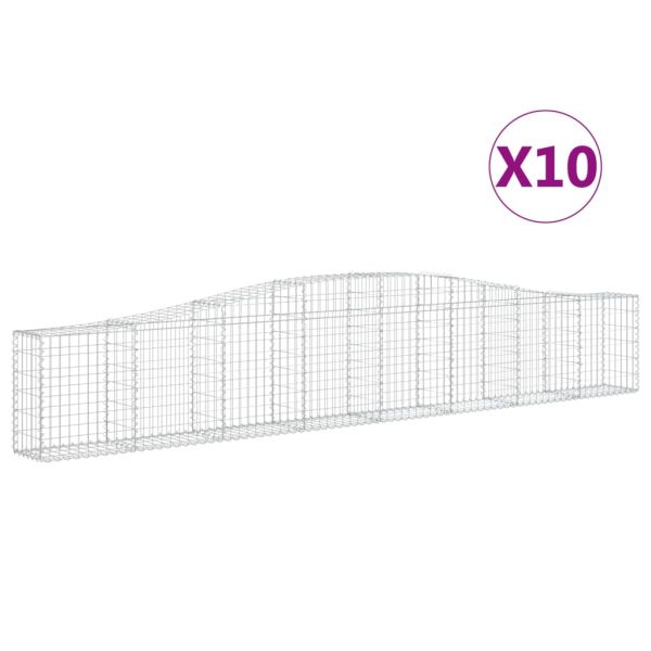Габионни кошници арка 10 бр 400x30x60/80 см поцинковано желязо