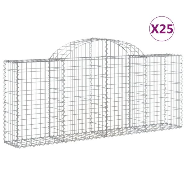 Габионни кошници арка 25 бр 200x30x80/100 см поцинковано желязо