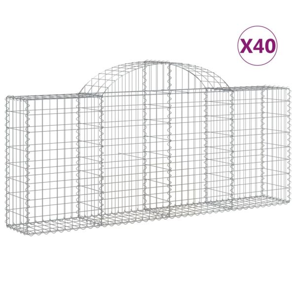 Габионни кошници арка 40 бр 200x30x80/100 см поцинковано желязо