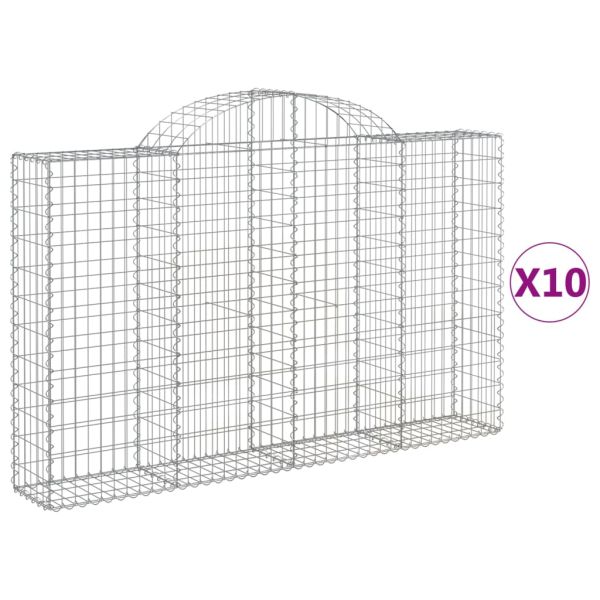 Габионни кошници арка 10 бр 200x30x120/140см поцинковано желязо