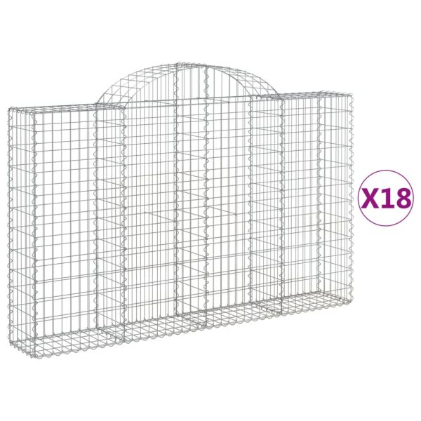 Габионни кошници арка 18 бр 200x30x120/140см поцинковано желязо