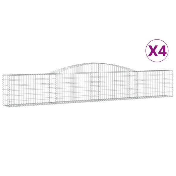 Габионни кошници арка 4 бр 400x30x60/80 см поцинковано желязо