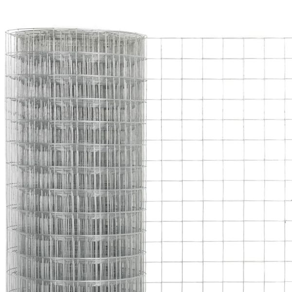 Кокошкарска мрежа, поцинкована стомана, 10x1,5 м, сребриста