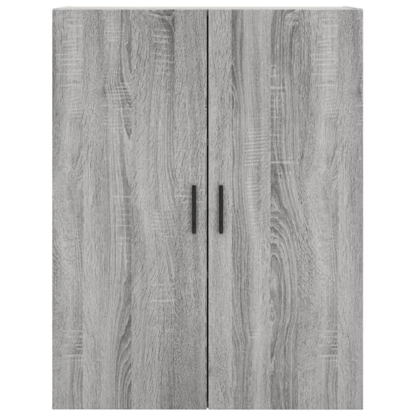 Висок шкаф, сив сонома, 69,5x34x180 см, инженерно дърво
