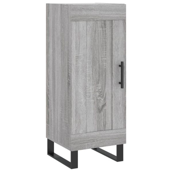 Висок шкаф, сив сонома, 34,5x34x180 см, инженерно дърво