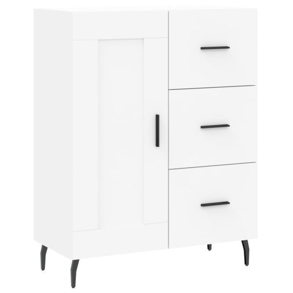 Висок шкаф, бял, 69,5x34x180 см, инженерно дърво