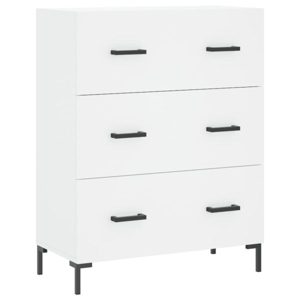 Висок шкаф, бял, 69,5x34x180 см, инженерно дърво