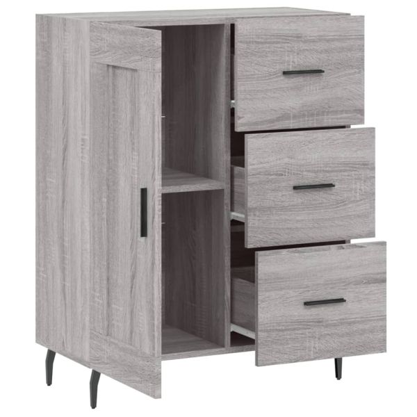 Сайдборд, сив сонома, 69,5x34x90 см, инженерно дърво