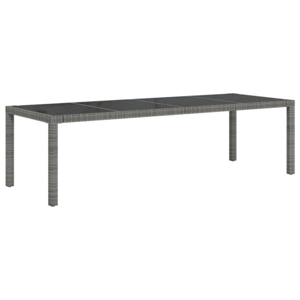 Външен трапезен комплект от 9 части с възглавници полиратан сив
