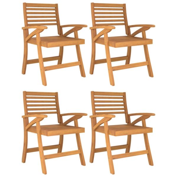 Градински столове, 4 бр, 58x58x87 см, акация масив