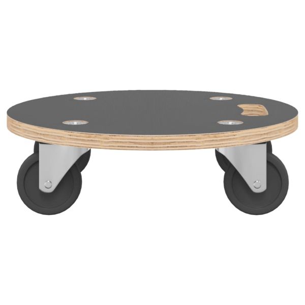 Транспортни колички 2 бр кръгли Ø38x11,5 см 250 кг