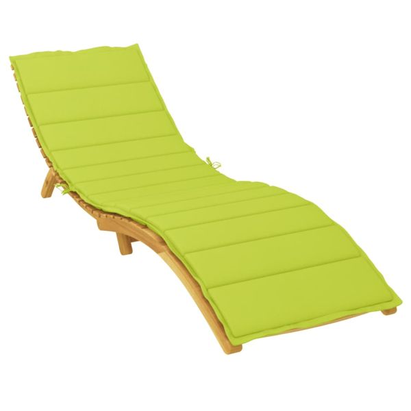 Шалте за шезлонг, яркозелено, 200x60x3 см, Оксфорд плат