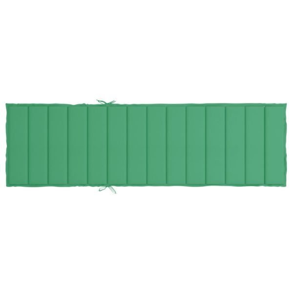 Шалте за шезлонг, зелено, 200x70x3 см, Оксфорд плат
