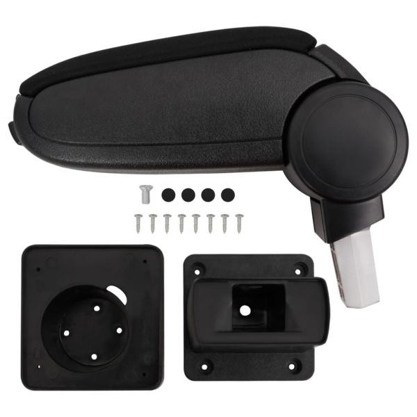 Подлакътник за кола черен 13x31,5x(29-51) см ABS