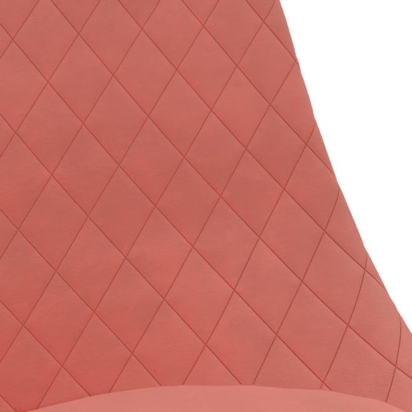 Въртящи се трапезни столове, 4 бр, розови, кадифе