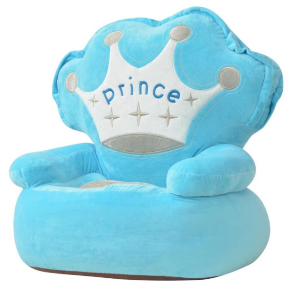 Плюшен детски стол Prince син