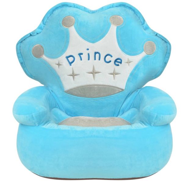 Плюшен детски стол Prince син
