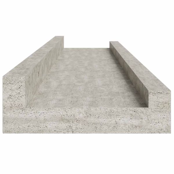 Стенни рафтове, 2 бр, бетонно сиви, 60x9x3 см