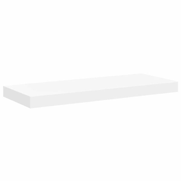 Окачени стенни рафтове, 4 бр, бели, 60x23,5x3,8 см, МДФ