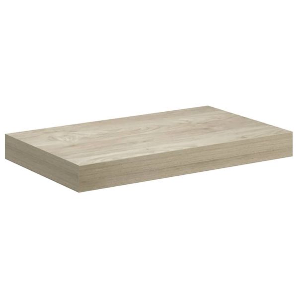 Окачени стенни рафтове, 4 бр, дъб, 40x23,5x3,8 см, МДФ