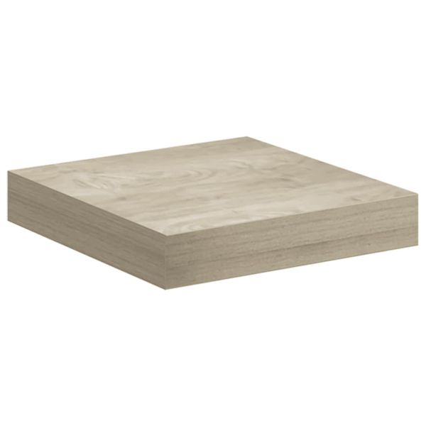 Окачени стенни рафтове, 2 бр, дъб, 23x23,5x3,8 см, МДФ