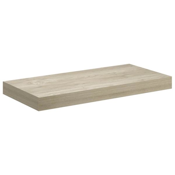 Окачени стенни рафтове, 2 бр, дъб, 50x23,5x3,8 см, МДФ