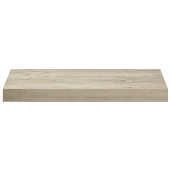 Окачени стенни рафтове, 2 бр, дъб, 50x23,5x3,8 см, МДФ