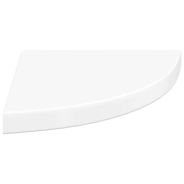 323909 Floating Corner Shelves 4 pcs High Gloss White 35x35x3,8 cm MDF