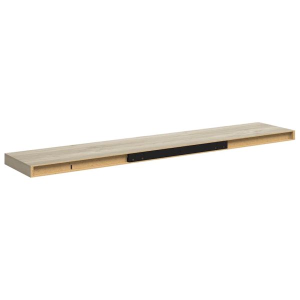 Окачени стенни рафтове, 4 бр, дъб, 120x23,5x3,8 см, МДФ