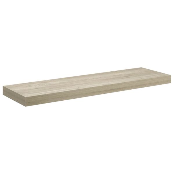 Окачени стенни рафтове, 4 бр, дъб, 80x23,5x3,8 см, МДФ