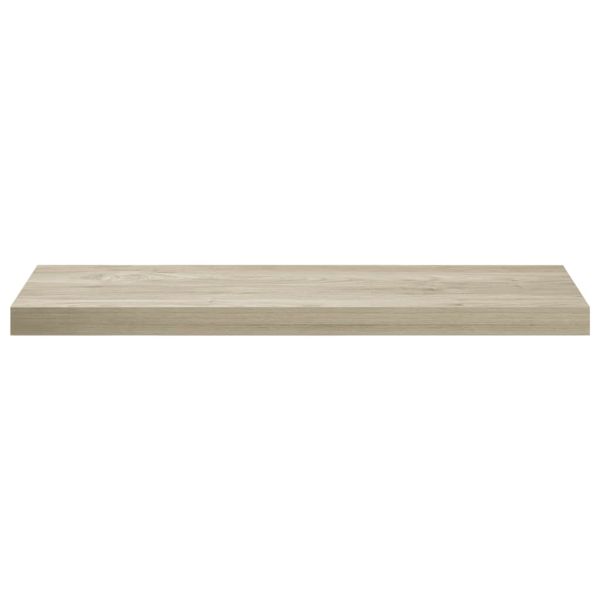 Окачени стенни рафтове, 4 бр, дъб, 80x23,5x3,8 см, МДФ