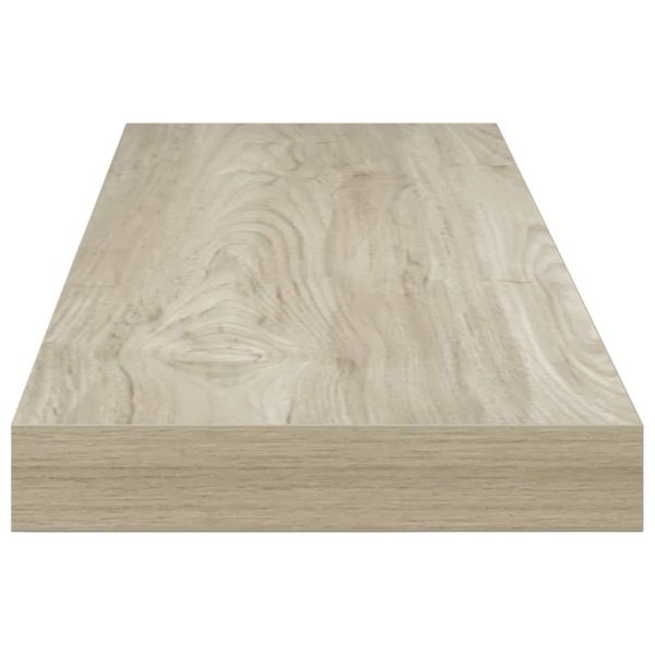 Окачени стенни рафтове, 4 бр, дъб, 80x23,5x3,8 см, МДФ