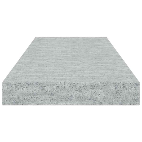 Окачен стенен рафт, бетонно сив, 60x23,5x3,8 см, МДФ