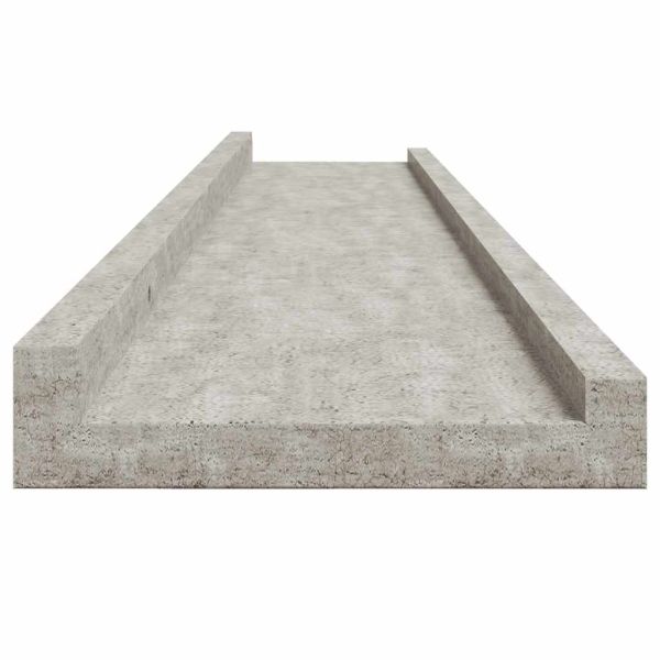 Стенни рафтове, 2 бр, бетонно сиви, 100x9x3 см