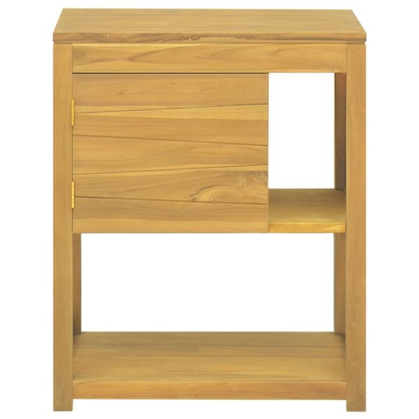 Шкаф за баня, 60x40x75 см, тиково дърво масив