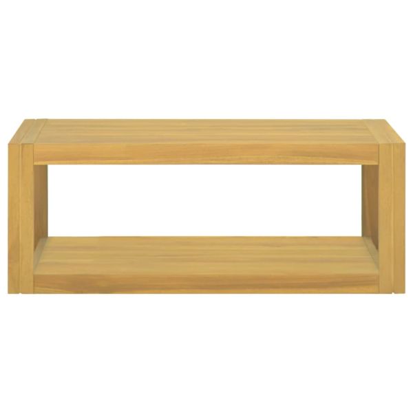 Стенен шкаф за баня, 90x45x35 см, тиково дърво масив