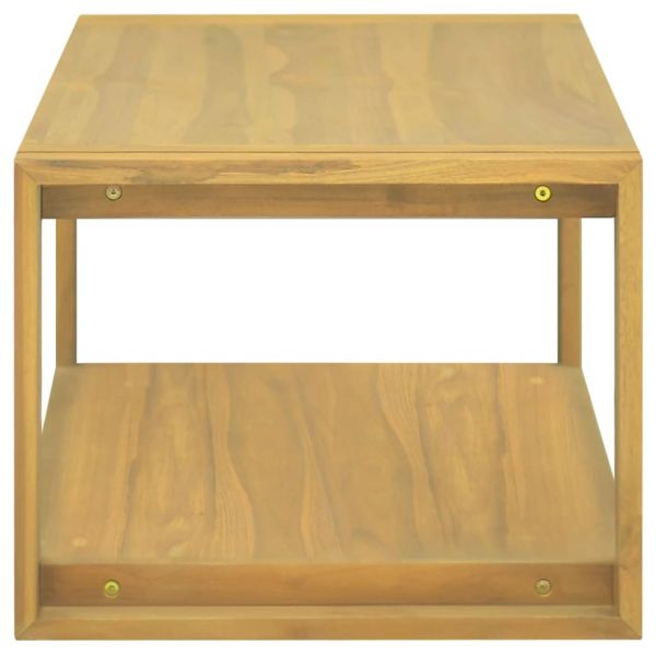Стенен шкаф за баня, 90x45x35 см, тиково дърво масив