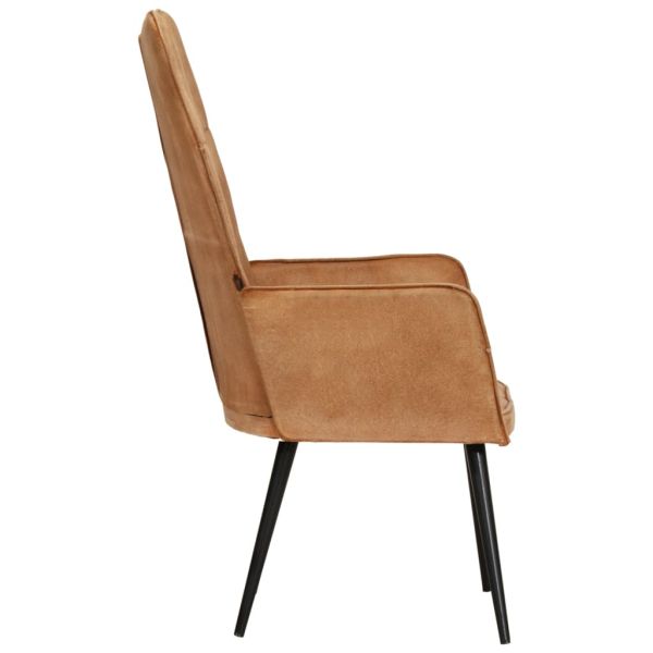 Wingback стол, кафяв, канава