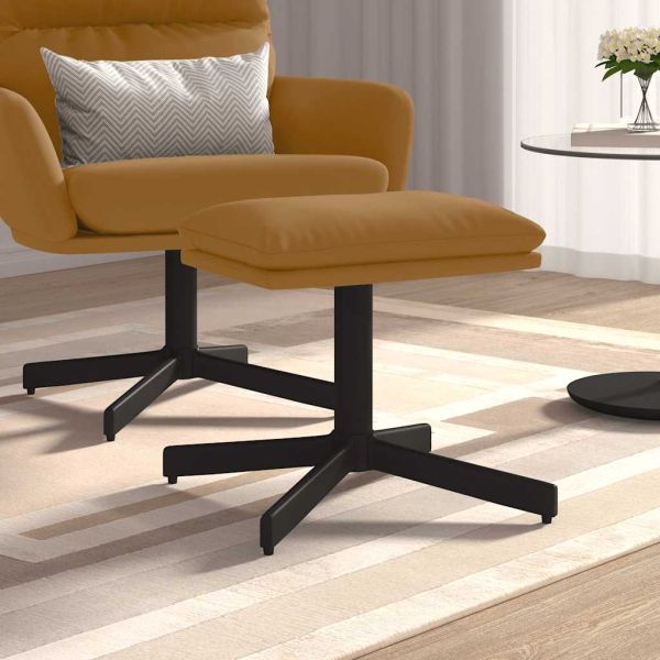 Табуретка, кафява, 60x60x36 см, кадифе