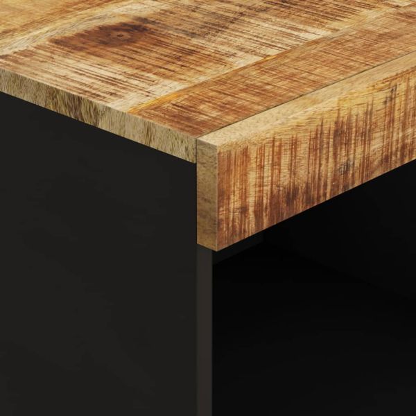 Страничен шкаф 85x33x75 см манго масивно дърво