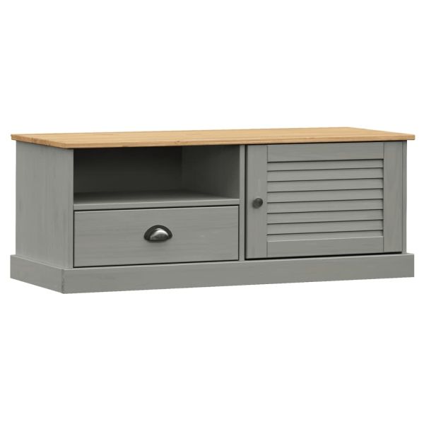 ТВ шкаф "VIGO" сив 106x40x40 см бор масив
